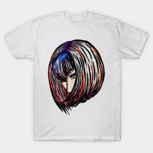 Girl with the Bright and Colorful Hair T-Shirt